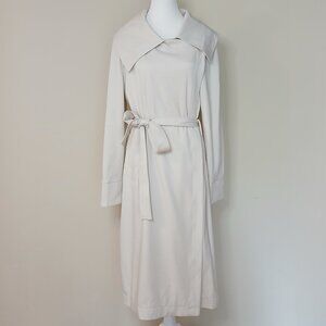 Anthropologie Avec Les Filles Drape Belted Long Trench Coat Size Medium